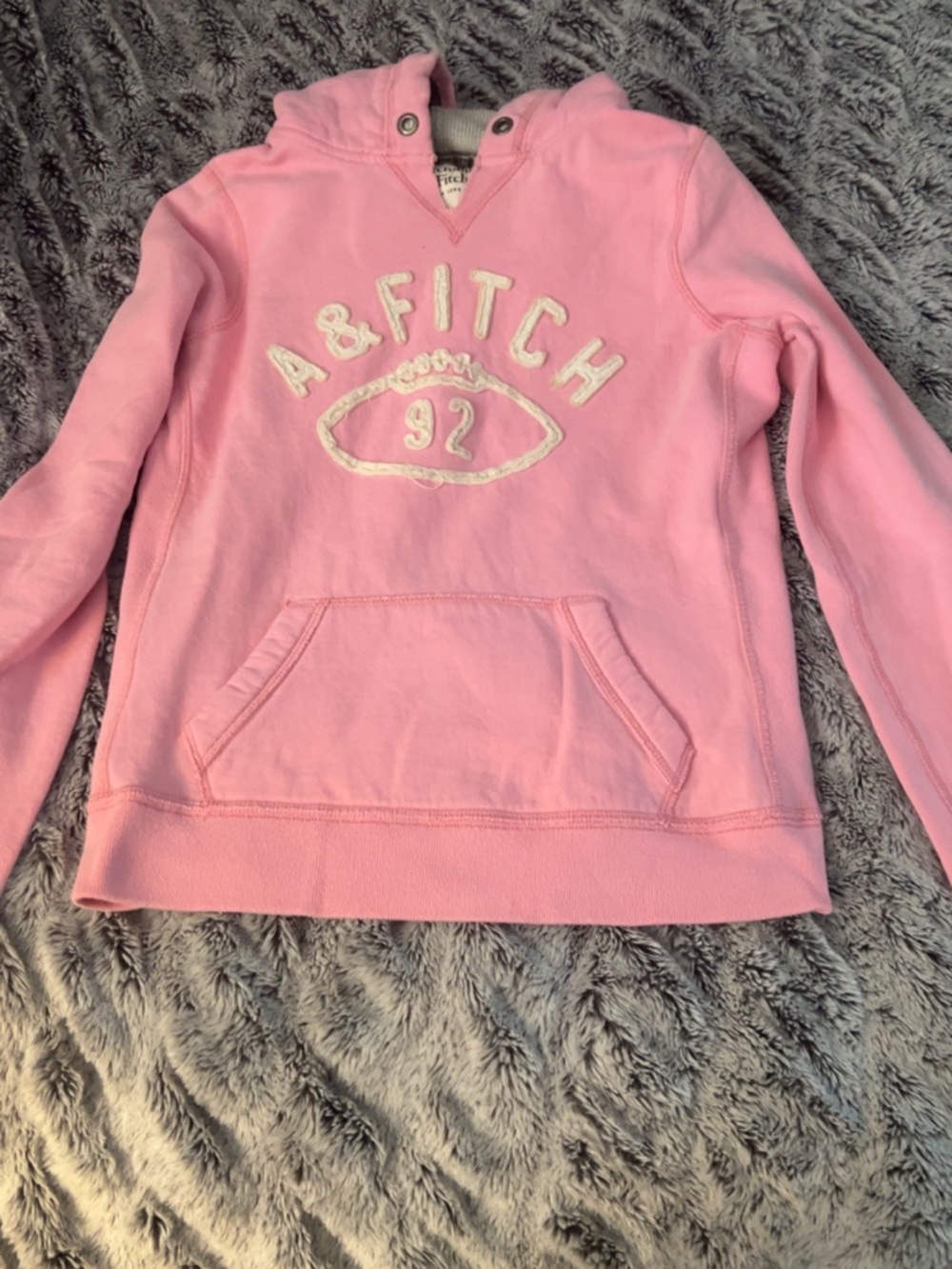Abercrombie & Fitch Pink Hooded Sweatshirt with Front Logo